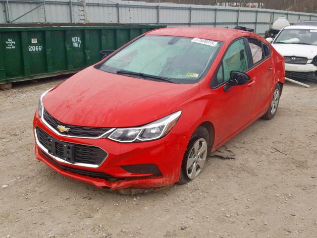 3G1BC5SM6HS555545 - 2017 CHEVROLET CRUZE LS RED photo 2