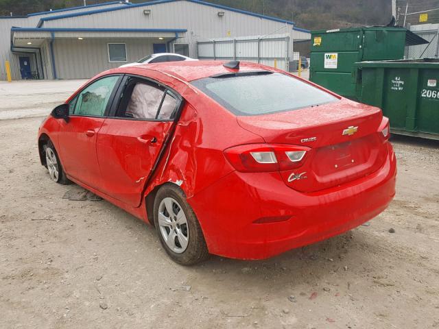 3G1BC5SM6HS555545 - 2017 CHEVROLET CRUZE LS RED photo 3