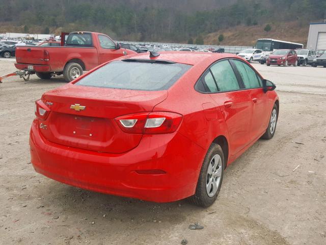 3G1BC5SM6HS555545 - 2017 CHEVROLET CRUZE LS RED photo 4