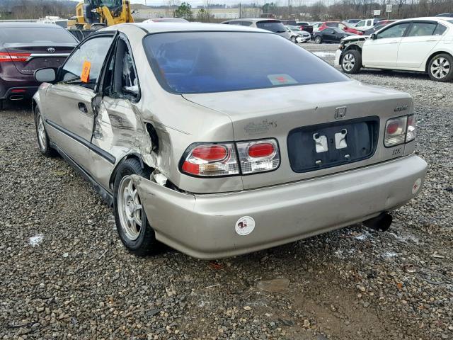 1HGEJ7223WL078386 - 1998 HONDA CIVIC HX BEIGE photo 3