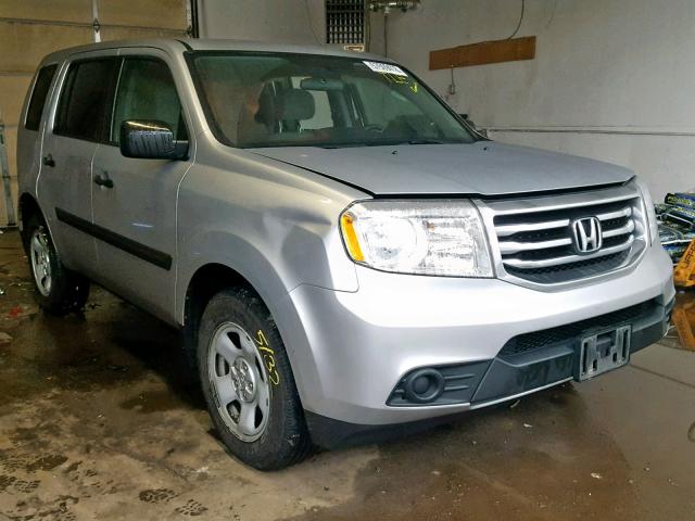 5FNYF4H28DB086082 - 2013 HONDA PILOT LX SILVER photo 1