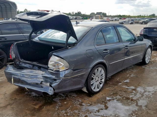 WDBUF56X98B284535 - 2008 MERCEDES-BENZ E 350 GRAY photo 4