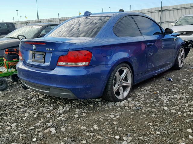 WBAUC73538VF23410 - 2008 BMW 135 I BLUE photo 4