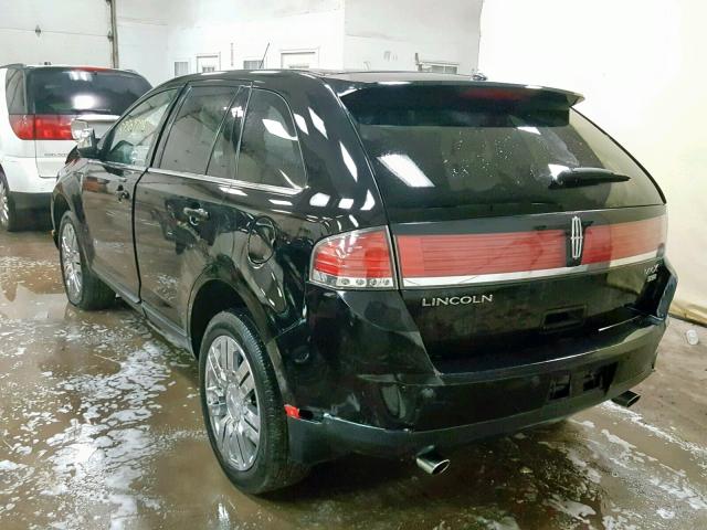 2LMDU88C28BJ40452 - 2008 LINCOLN MKX BLACK photo 3