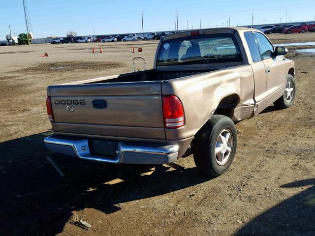 1B7GL22NXYS759913 - 2000 DODGE DAKOTA BROWN photo 4