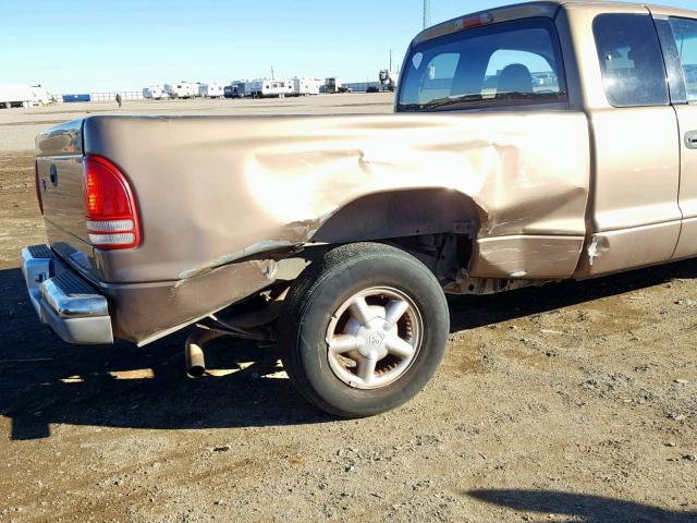 1B7GL22NXYS759913 - 2000 DODGE DAKOTA BROWN photo 9