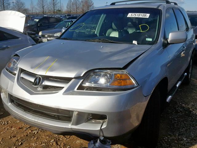 2HNYD18906H516986 - 2006 ACURA MDX TOURIN SILVER photo 2