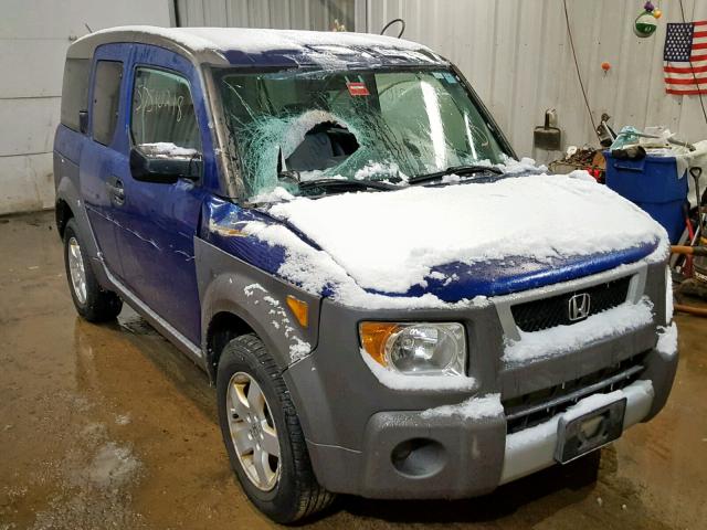 5J6YH28684L039319 - 2004 HONDA ELEMENT EX BLUE photo 1