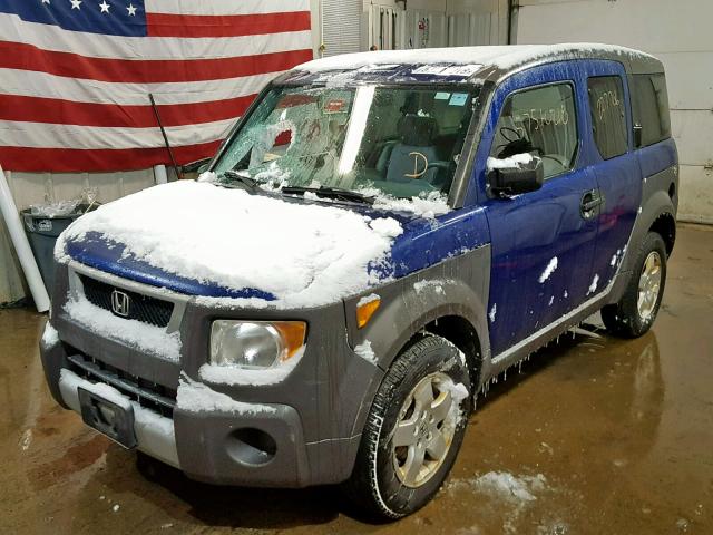 5J6YH28684L039319 - 2004 HONDA ELEMENT EX BLUE photo 2