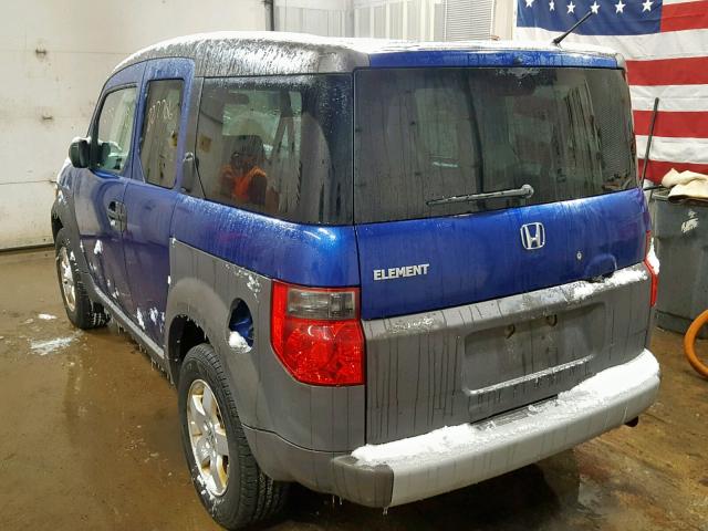 5J6YH28684L039319 - 2004 HONDA ELEMENT EX BLUE photo 3