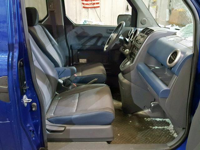 5J6YH28684L039319 - 2004 HONDA ELEMENT EX BLUE photo 5