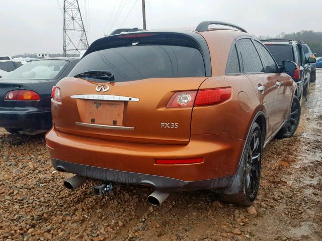 JNRAS08W03X204574 - 2003 INFINITI FX35 ORANGE photo 4