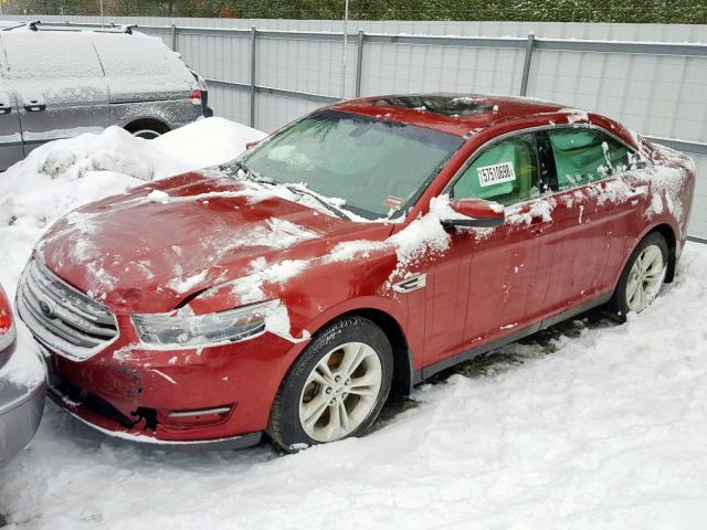 1FAHP2H8XEG128335 - 2014 FORD TAURUS SEL RED photo 2