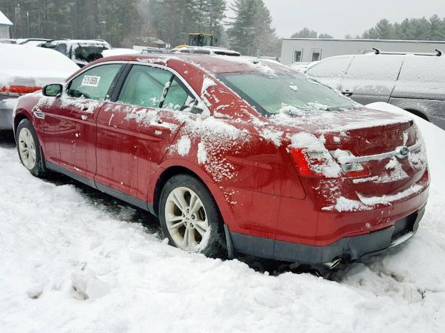 1FAHP2H8XEG128335 - 2014 FORD TAURUS SEL RED photo 3