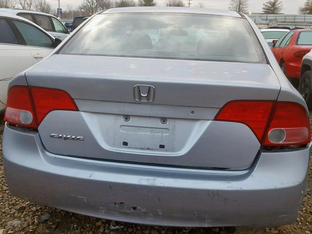 1HGFA16587L094834 - 2007 HONDA CIVIC LX SILVER photo 9