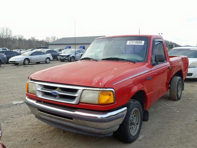 1FTCR10A6SUA22209 - 1995 FORD RANGER RED photo 2