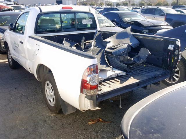 5TENX4CN9AZ719846 - 2010 TOYOTA TACOMA WHITE photo 3