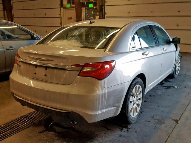 1C3CCBAG9CN163754 - 2012 CHRYSLER 200 LX SILVER photo 4