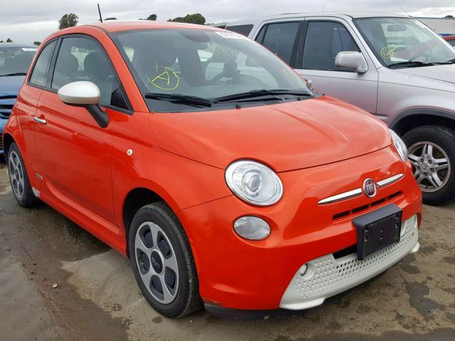 3C3CFFGE8FT503274 - 2015 FIAT 500 ELECTR ORANGE photo 1