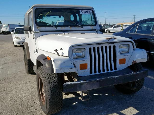 2J4FY29T4LJ548582 - 1990 JEEP WRANGLER / WHITE photo 1