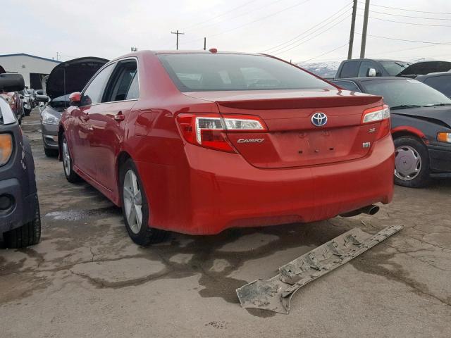 4T1BD1FK4EU132119 - 2014 TOYOTA CAMRY HYBR RED photo 3