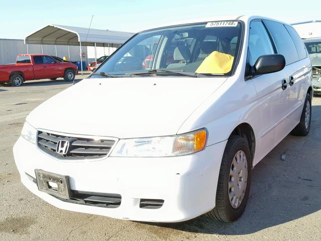 5FNRL18512B006415 - 2002 HONDA ODYSSEY LX WHITE photo 2