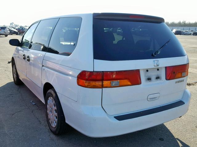 5FNRL18512B006415 - 2002 HONDA ODYSSEY LX WHITE photo 3