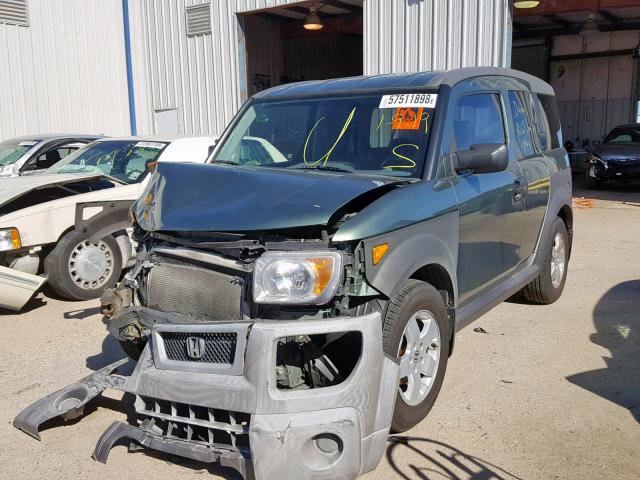 5J6YH286X5L004153 - 2005 HONDA ELEMENT EX GREEN photo 2