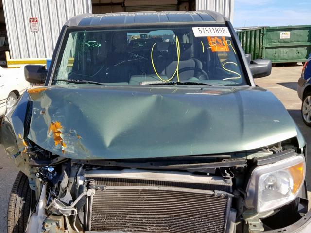 5J6YH286X5L004153 - 2005 HONDA ELEMENT EX GREEN photo 7