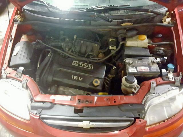 KL1TD66627B786275 - 2007 CHEVROLET AVEO BASE წითელი ფოტო 7