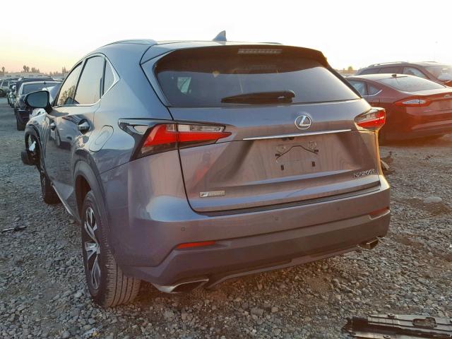 JTJYARBZ8H2051646 - 2017 LEXUS NX 200T GRAY photo 3