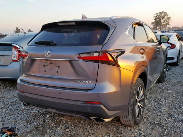 JTJYARBZ8H2051646 - 2017 LEXUS NX 200T GRAY photo 4