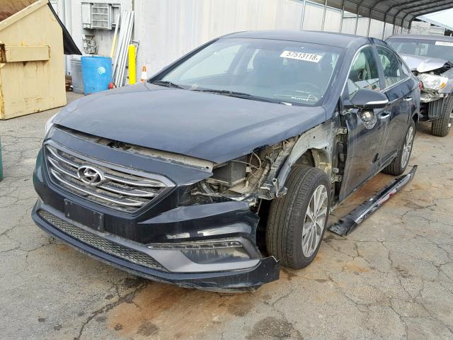 5NPE34AF3FH107739 - 2015 HYUNDAI SONATA SPO BLACK photo 2