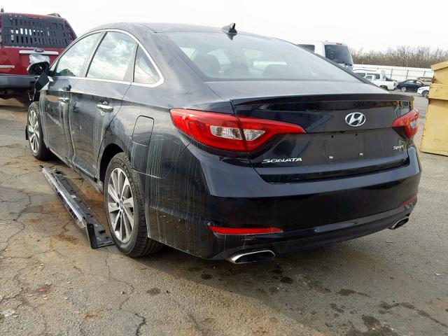 5NPE34AF3FH107739 - 2015 HYUNDAI SONATA SPO BLACK photo 3