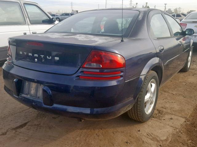 1B3EL46X14N317532 - 2004 DODGE STRATUS SX BLUE photo 4