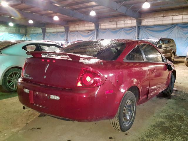 1G2AL18F887289114 - 2008 PONTIAC G5 RED photo 4