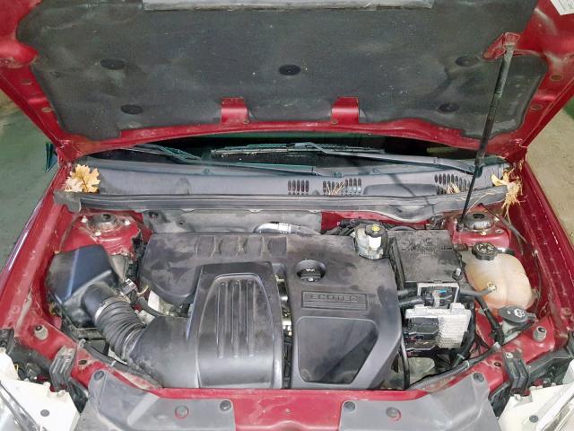 1G2AL18F887289114 - 2008 PONTIAC G5 RED photo 7