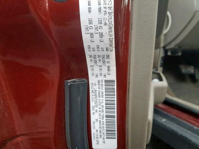 1J8HG48P67C552725 - 2007 JEEP COMMANDER 红色 照片 10