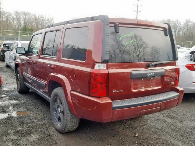 1J8HG48P67C552725 - 2007 JEEP COMMANDER 红色 照片 3