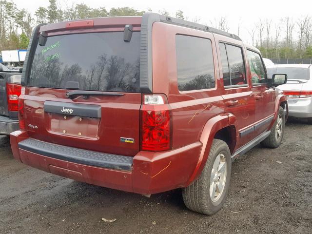 1J8HG48P67C552725 - 2007 JEEP COMMANDER 红色 照片 4