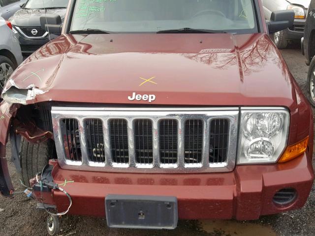 1J8HG48P67C552725 - 2007 JEEP COMMANDER 红色 照片 7