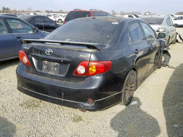 1NXBE40E49Z065061 - 2009 TOYOTA COROLLA XR BLACK photo 4