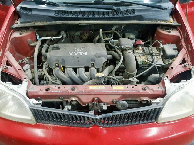 JTDBT123110139648 - 2001 TOYOTA ECHO RED photo 7