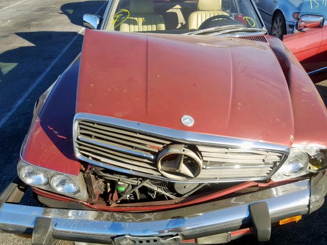 WDBBA48D1KA094826 - 1989 MERCEDES-BENZ 560 SL RED photo 7