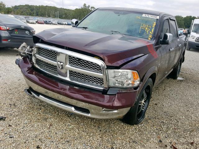 1C6RD6NT1CS299497 - 2012 DODGE RAM 1500 L RED photo 2