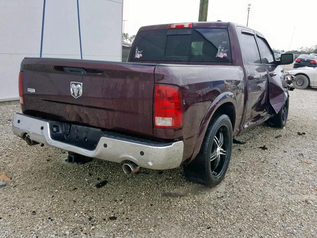 1C6RD6NT1CS299497 - 2012 DODGE RAM 1500 L RED photo 4