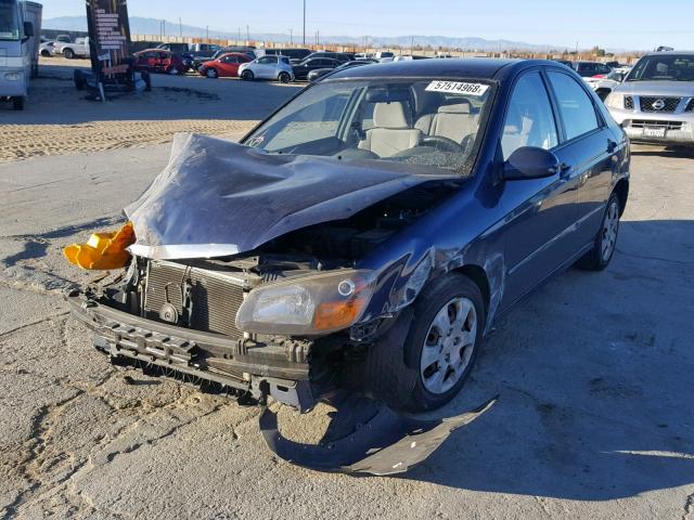 KNAFE222495613175 - 2009 KIA SPECTRA EX BLUE photo 2