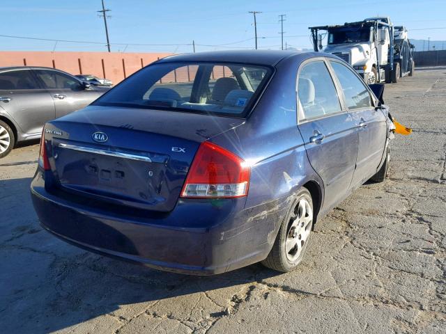 KNAFE222495613175 - 2009 KIA SPECTRA EX BLUE photo 4