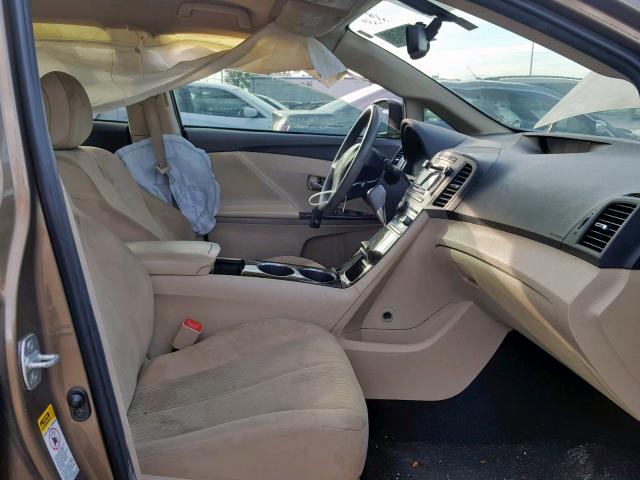 4T3ZK3BB0BU038750 - 2011 TOYOTA VENZA BASE BROWN photo 5