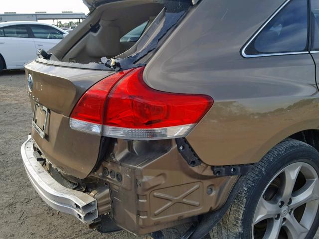 4T3ZK3BB0BU038750 - 2011 TOYOTA VENZA BASE BROWN photo 9